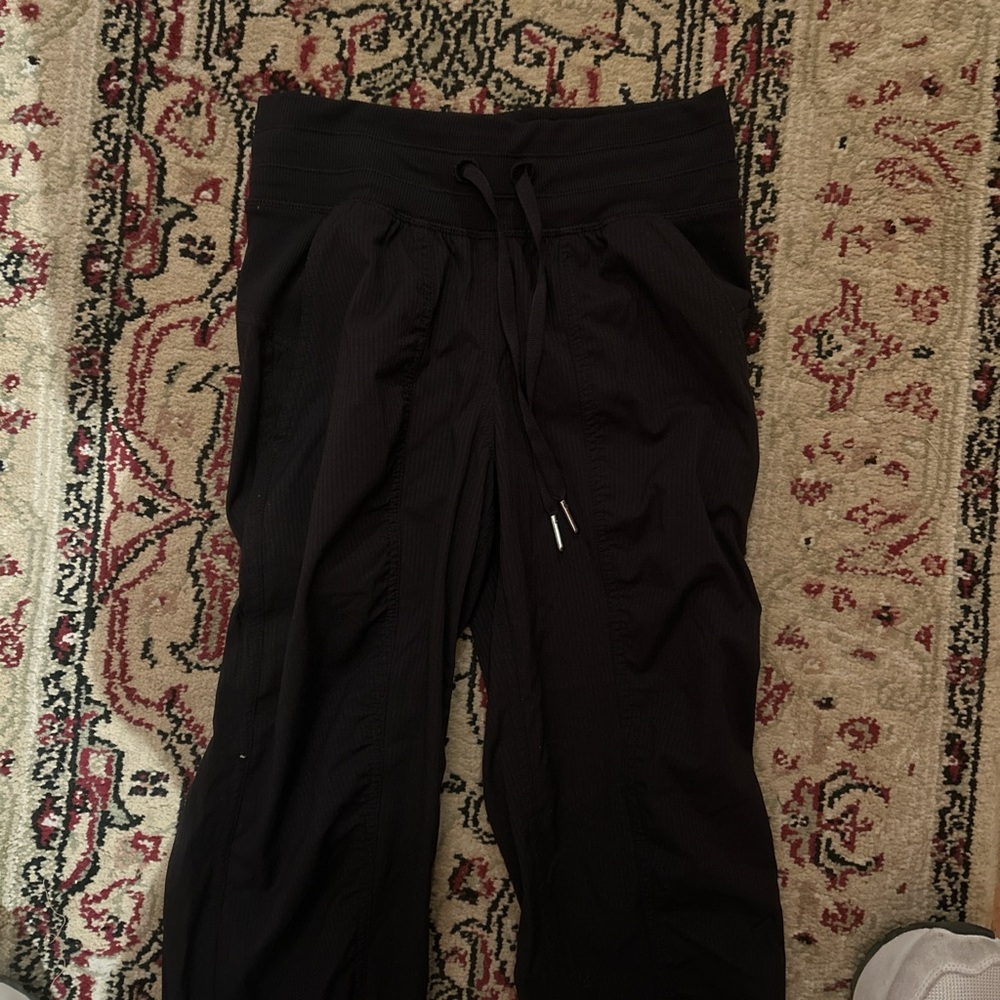 Black Lululemon dance studio pants